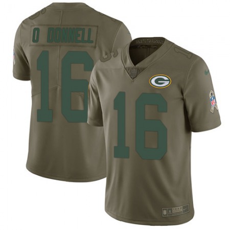 Nike Packers #16 Pat O'Donnell Olive Youth Stitched NFL Limited 2017 Salute To Service Jersey
