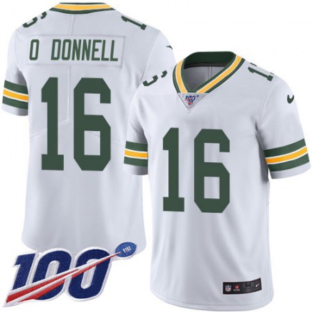 Nike Packers #16 Pat O'Donnell White Youth Stitched NFL 100th Season Vapor Untouchable Limited Jersey