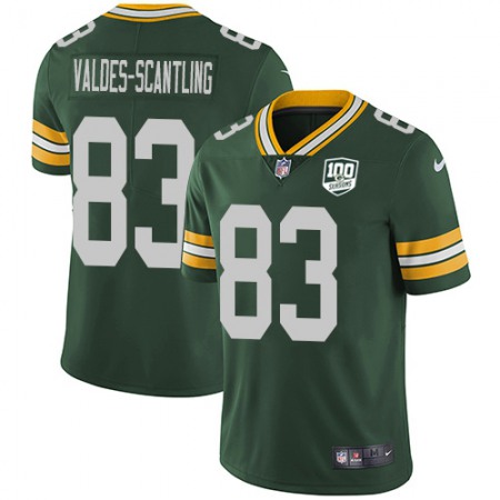 Nike Packers #83 Marquez Valdes-Scantling Green Team Color Youth 100th Season Stitched NFL Vapor Untouchable Limited Jersey