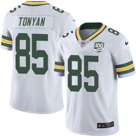 Nike Packers #85 Robert Tonyan White Youth 100th Season Stitched NFL Vapor Untouchable Limited Jersey