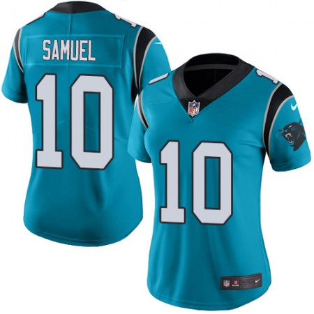 Nike Panthers #10 Curtis Samuel Blue Alternate Women's Stitched NFL Vapor Untouchable Limited Jersey
