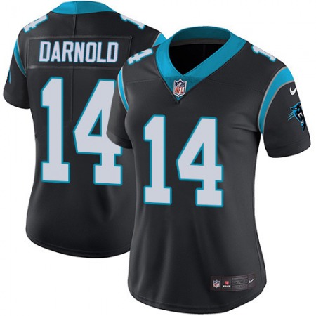 Nike Panthers #14 Sam Darnold Black Team Color Women's Stitched NFL Vapor Untouchable Limited Jersey