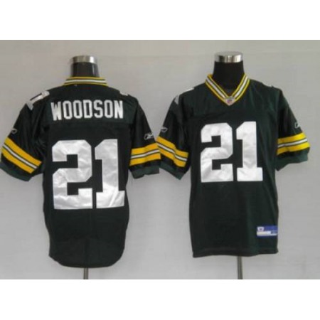 Packers #21 Charles Woodson Green Stitched Youth NFL Jersey