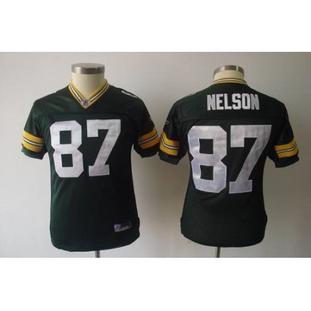 Packers #87 Jordy Nelson Green Stitched Youth NFL Jersey