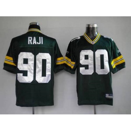Packers #90 B.J. Raji Green Stitched Youth NFL Jersey