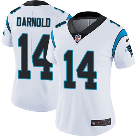 Nike Panthers #14 Sam Darnold White Women's Stitched NFL Vapor Untouchable Limited Jersey