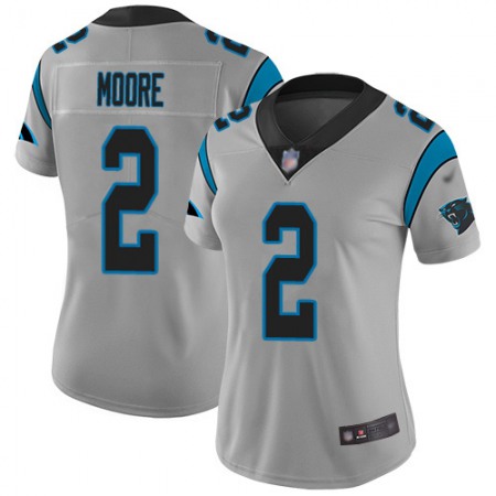 Nike Panthers #2 DJ Moore Silver Women's Stitched NFL Limited Inverted Legend Jersey