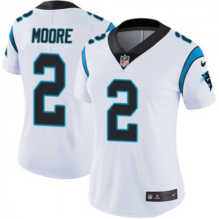 Nike Panthers #2 DJ Moore White Women's Stitched NFL Vapor Untouchable Limited Jersey