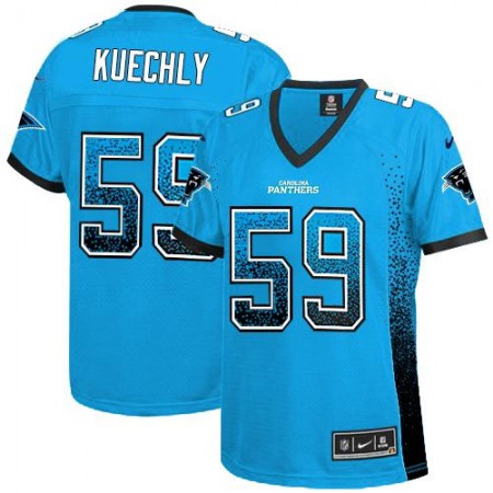 Nike Panthers #59 Luke Kuechly Blue Alternate Women's Stitched NFL Elite Drift Fashion Jersey