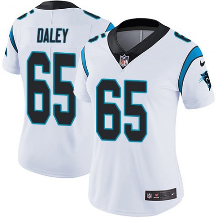 Nike Panthers #65 Dennis Daley White Women's Stitched NFL Vapor Untouchable Limited Jersey