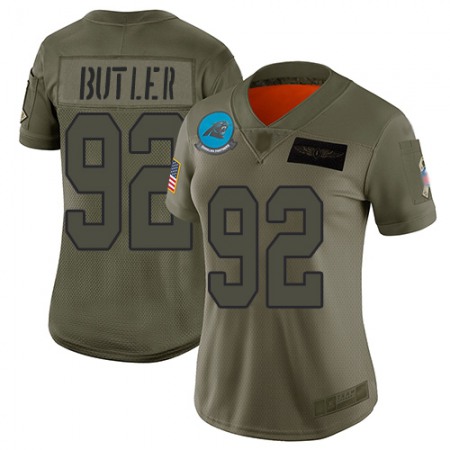 Nike Panthers #92 Vernon Butler Camo Women's Stitched NFL Limited 2019 Salute to Service Jersey