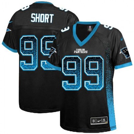 Nike Panthers #99 Kawann Short Black Team Color Women's Stitched NFL Elite Drift Fashion Jersey