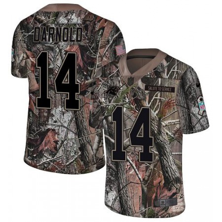 Nike Panthers #14 Sam Darnold Camo Youth Stitched NFL Limited Rush Realtree Jersey