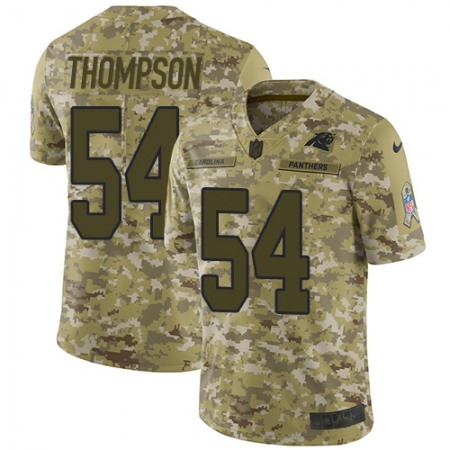 Nike Panthers #54 Shaq Thompson Camo Youth Stitched NFL Limited 2018 Salute to Service Jersey