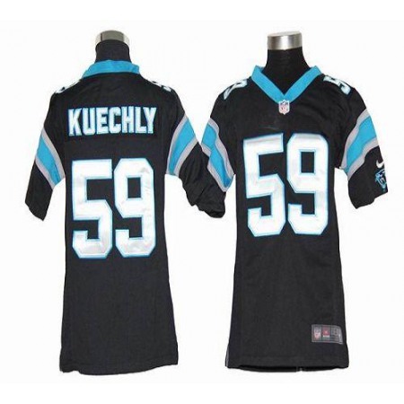 Nike Panthers #59 Luke Kuechly Black Team Color Youth Stitched NFL Elite Jersey