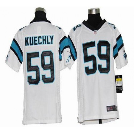 Nike Panthers #59 Luke Kuechly White Youth Stitched NFL Elite Jersey