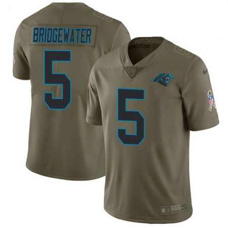 Nike Panthers #5 Teddy Bridgewater Olive Youth Stitched NFL Limited 2017 Salute To Service Jersey