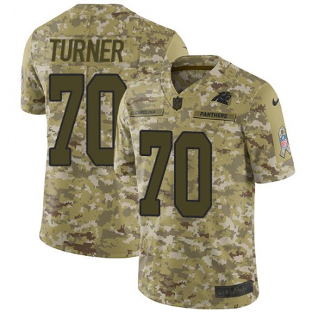 Nike Panthers #70 Trai Turner Camo Youth Stitched NFL Limited 2018 Salute to Service Jersey