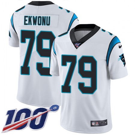 Nike Panthers #79 Ikem Ekwonu White Youth Stitched NFL 100th Season Vapor Untouchable Limited Jersey