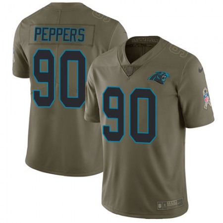 Nike Panthers #90 Julius Peppers Olive Youth Stitched NFL Limited 2017 Salute to Service Jersey