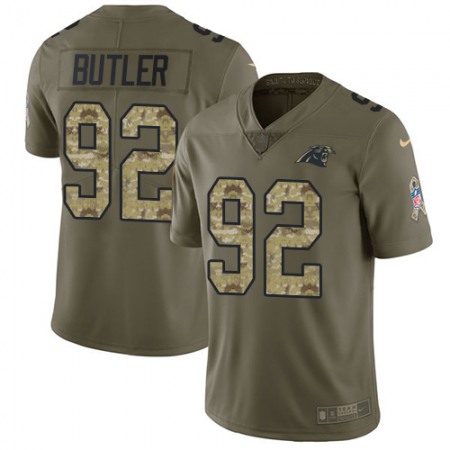 Nike Panthers #92 Vernon Butler Olive/Camo Youth Stitched NFL Limited 2017 Salute to Service Jersey
