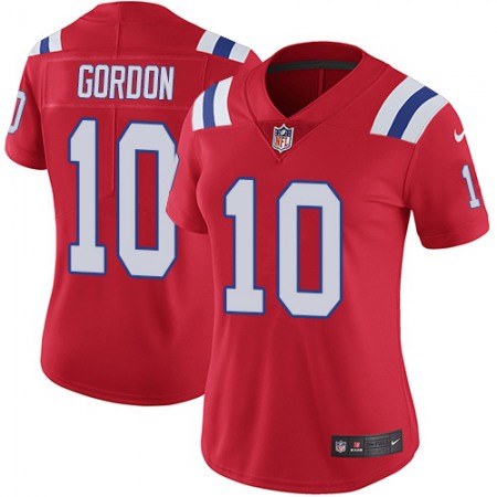 Nike Patriots #10 Josh Gordon Red Alternate Women's Stitched NFL Vapor Untouchable Limited Jersey