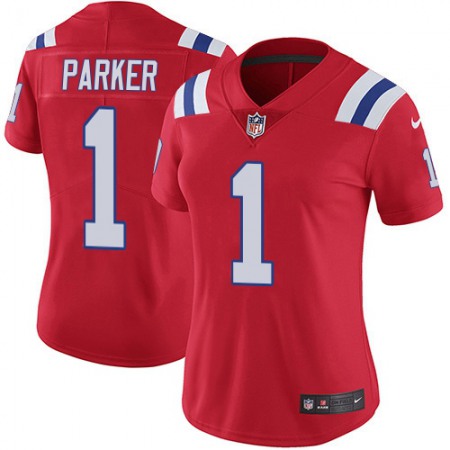 Nike Patriots #1 DeVante Parker Red Alternate Women's Stitched NFL Vapor Untouchable Limited Jersey