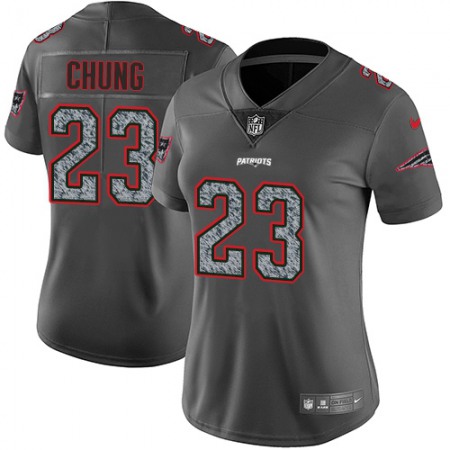 Nike Patriots #23 Patrick Chung Gray Static Women's Stitched NFL Vapor Untouchable Limited Jersey