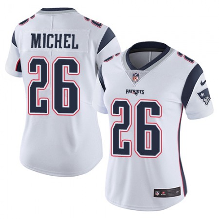 Nike Patriots #26 Sony Michel White Women's Stitched NFL Vapor Untouchable Limited Jersey