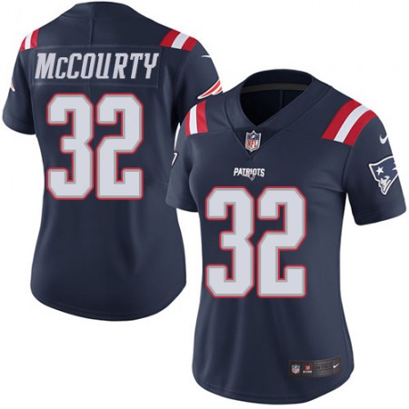 Nike Patriots #32 Devin McCourty Navy Blue Women's Stitched NFL Limited Rush Jersey