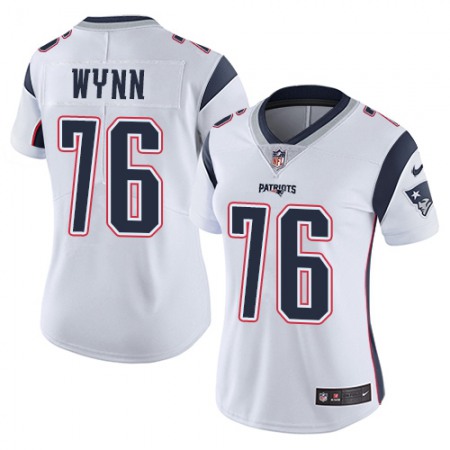 Nike Patriots #76 Isaiah Wynn White Women's Stitched NFL Vapor Untouchable Limited Jersey