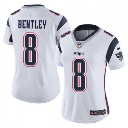 Nike Patriots #8 Ja'Whaun Bentley White Women's Stitched NFL Vapor Untouchable Limited Jersey
