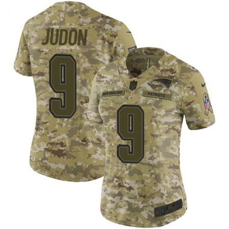 Nike Patriots #9 Matt Judon Camo Women's Stitched NFL Limited 2018 Salute To Service Jersey