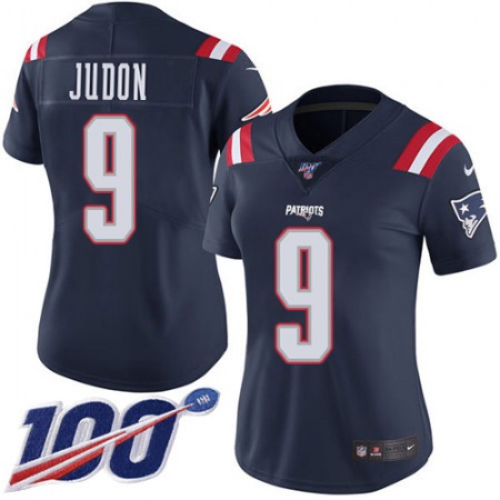 Nike Patriots #9 Matt Judon Navy Blue Women's Stitched NFL Limited Rush 100th Season Jersey