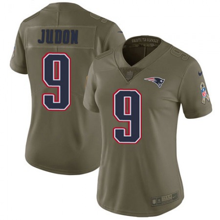 Nike Patriots #9 Matt Judon Olive Women's Stitched NFL Limited 2017 Salute To Service Jersey