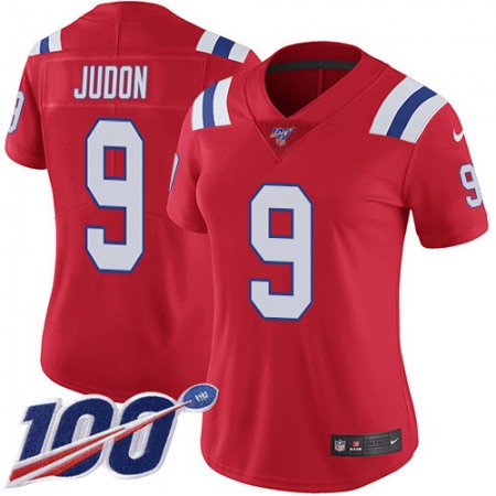 Nike Patriots #9 Matt Judon Red Alternate Women's Stitched NFL 100th Season Vapor Limited Jersey