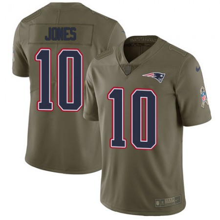 Nike Patriots #10 Mac Jones Olive Youth Stitched NFL Limited 2017 Salute To Service Jersey