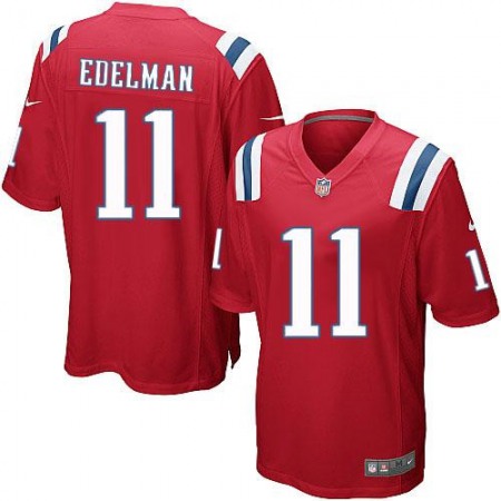 Nike Patriots #11 Julian Edelman Red Alternate Youth Stitched NFL Elite Jersey