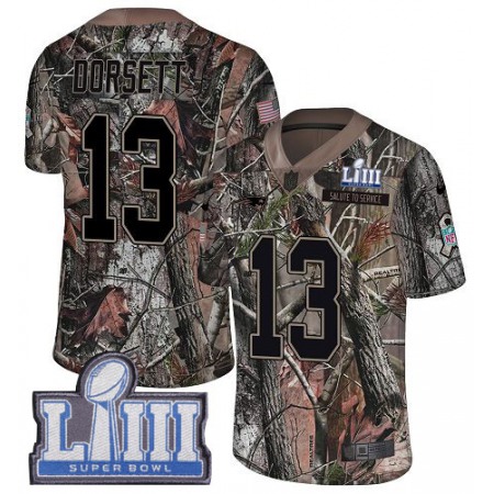 Nike Patriots #13 Phillip Dorsett Camo Super Bowl LIII Bound Youth Stitched NFL Limited Rush Realtree Jersey