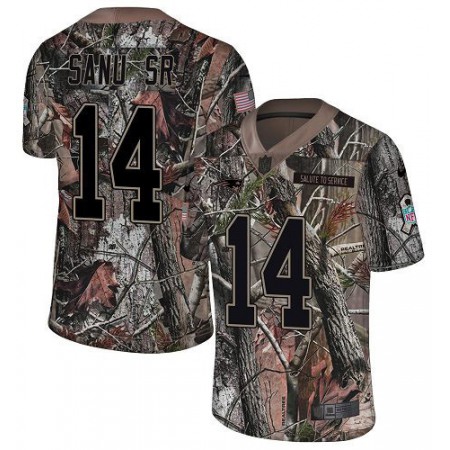 Nike Patriots #14 Mohamed Sanu Sr Camo Youth Stitched NFL Limited Rush Realtree Jersey