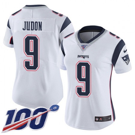 Nike Patriots #9 Matt Judon White Women's Stitched NFL 100th Season Vapor Limited Jersey
