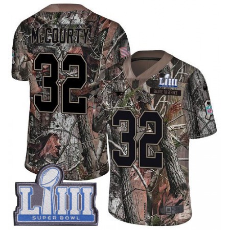 Nike Patriots #32 Devin McCourty Camo Super Bowl LIII Bound Youth Stitched NFL Limited Rush Realtree Jersey