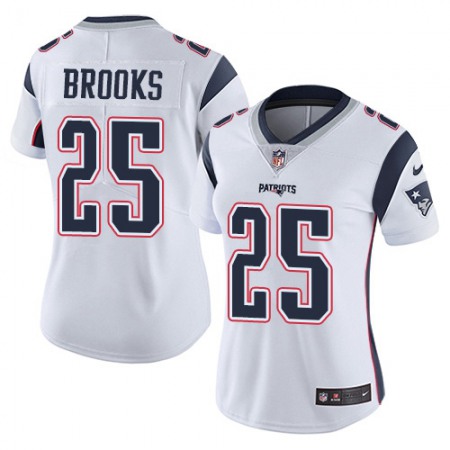Nike Patriots #25 Terrence Brooks White Women's Stitched NFL Vapor Untouchable Limited Jersey