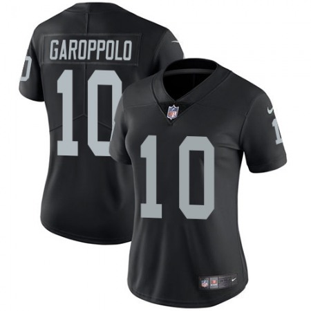 Nike Raiders #10 Jimmy Garoppolo Black Team Color Women's Stitched NFL Vapor Untouchable Limited Jersey