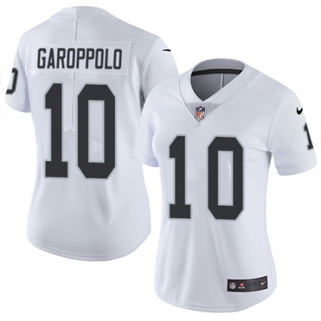 Nike Raiders #10 Jimmy Garoppolo White Women's Stitched NFL Vapor Untouchable Limited Jersey