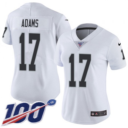 Nike Raiders #17 Davante Adams White Women's Stitched NFL 100th Season Vapor Untouchable Limited Jersey