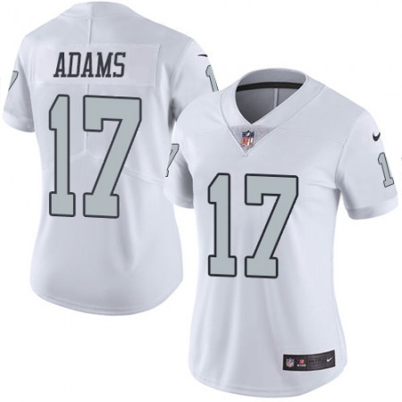Nike Raiders #17 Davante Adams White Women's Stitched NFL Limited Rush Jersey