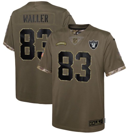 Las Vegas Raiders #83 Darren Waller Nike Youth 2022 Salute To Service Limited Jersey - Olive