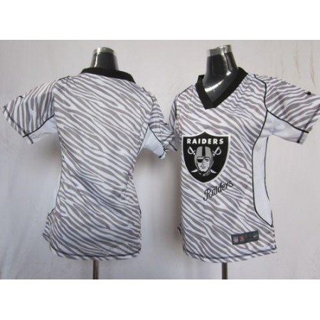 Nike Raiders Blank Zebra Women's Stitched NFL Elite Jersey