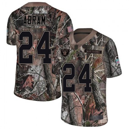 Nike Raiders #24 Johnathan Abram Camo Youth Stitched NFL Limited Rush Realtree Jersey